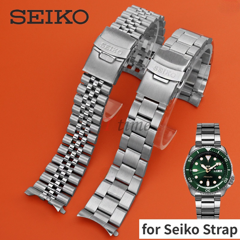 Curved End Bracelet For Seiko Solid Stainless Steel Band 20mm 22mm Mens Sports Strap Srpd 9658