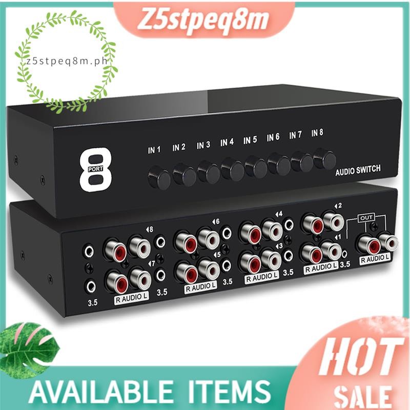 Mini 2 IN 2 OUT 3.5mm AUX/RCA Audio Switcher Box A/B Selector Headphone Splitter