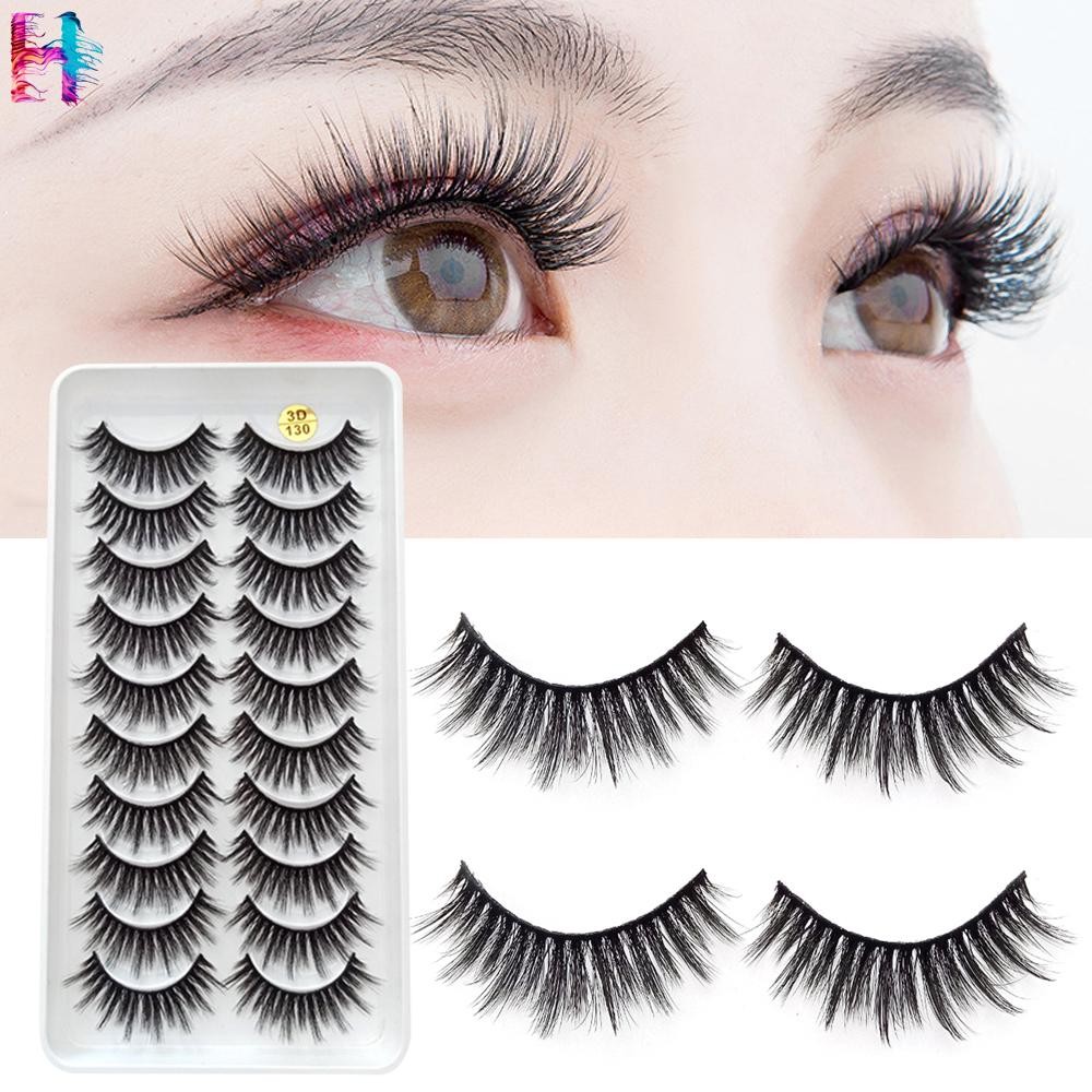 False Eyelashes Makeup Reusable Soft Eyelashes Contact Lens Friendly ...