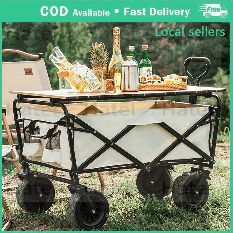 Folding Outdoor Foldable Camping Trolley Carts Multifunctional Portable