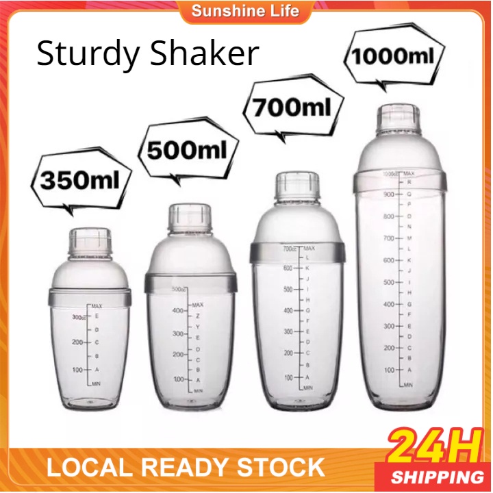 300/500/1000ml Acrylic Milk Tea Shaker Cocktail Juice Shaker Bottle