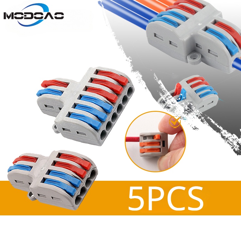 5pcs Universal Mini Fast Wire Connector Wiring Cable Splitter Wire ...