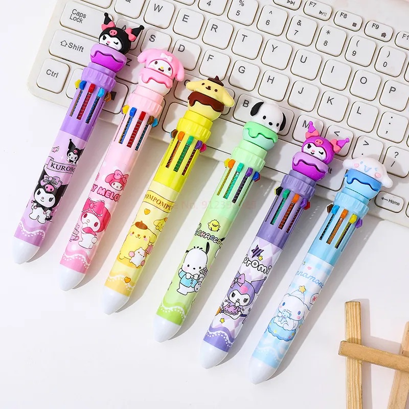 Sanrio 10 Color Ballpoint Pen Cartoon Christmas Series 0.5mm Press Pen ...