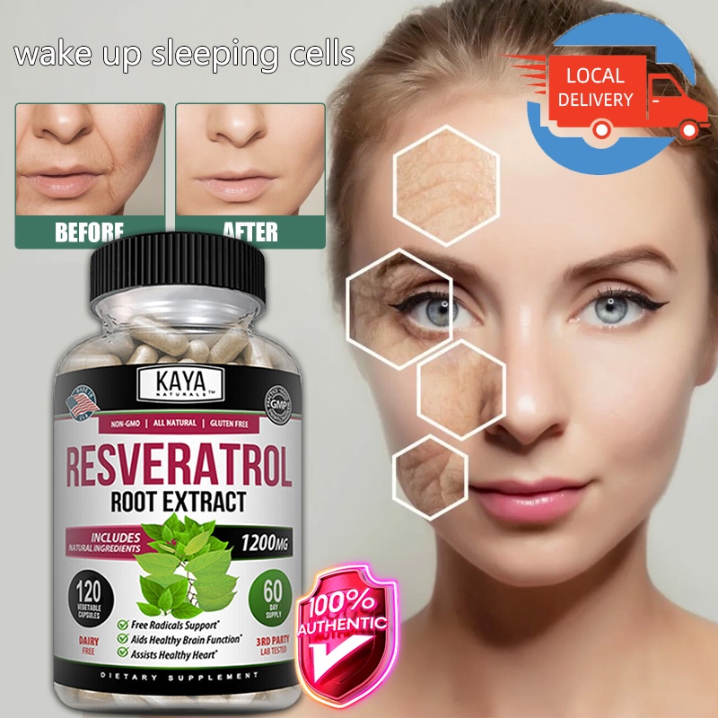 Resveratrol Capsules AntiAging Antioxidant, Brain Support, Radiant