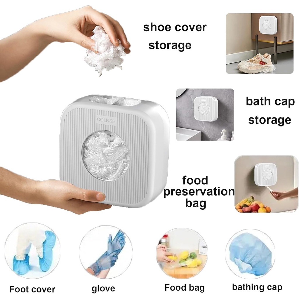 Plastic Wrap Storage Box Cling Film Organization Wall-Mounted Dustproof ...