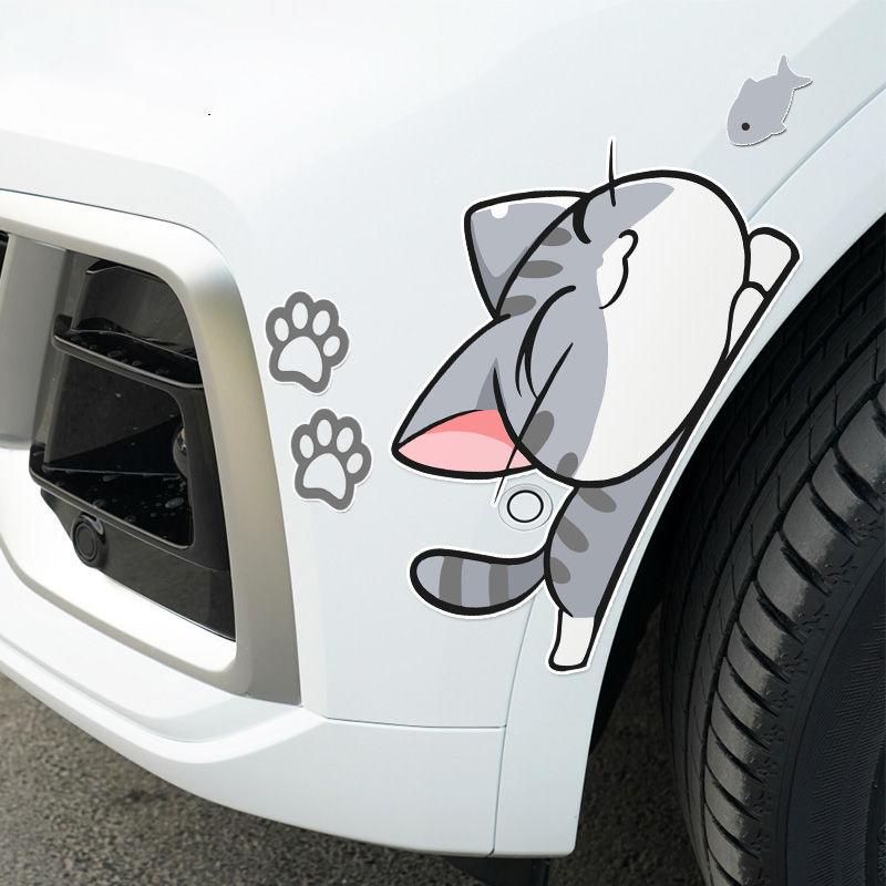 Car Stickers with Scratches on the Front and Rear Bumper of the Wheel ...