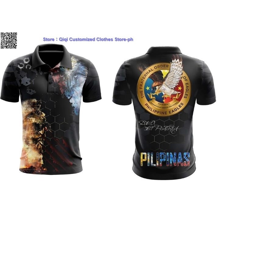 Pilipinas&The Fraternal Order of Eagles POLO SHIRT, DEO ET PATRIA 3D