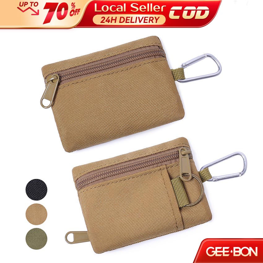 GEEBON Short Wallet Coin Purse Men's Canvas Wallet Purse with Coin