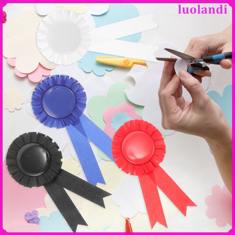 4 Pcs Safety Badge Pin Medal Ribbons Blank Award With Name Handicraft ...
