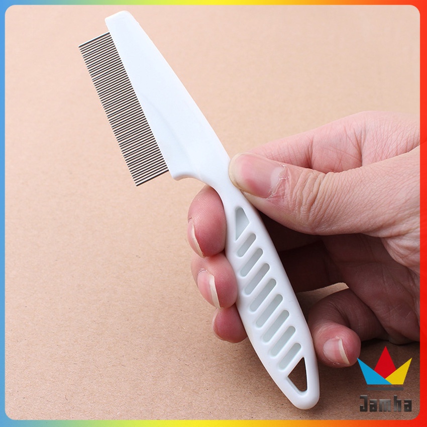 Jamha Cat Dog Head Lice Stainless Steel Comb Brush Pet Care Combs Hair ...