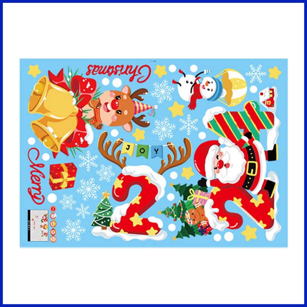 2024 Christmas Window Stickers 2024 New Year Stickers Decals Decor