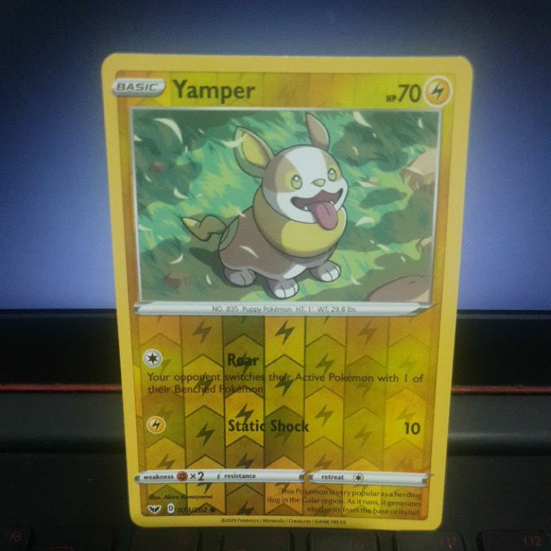 ♟Yamper 073/202 Common Reverse Holo Sword & Shield (Base Set) Reverse Holo Singles Shopee
