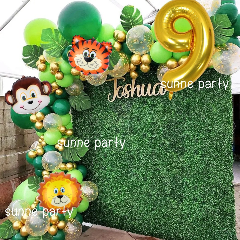 Giant Brown Bear Helium Balloons - 4-Pack Jungle Safari Animal Balloons For Birthday Parties, 24x32 Inch Foil Balloons