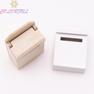 Miniature Blank Mail Box House Mini Mail Box Miniature Wooden Flip Mailbox  Model - AliExpress