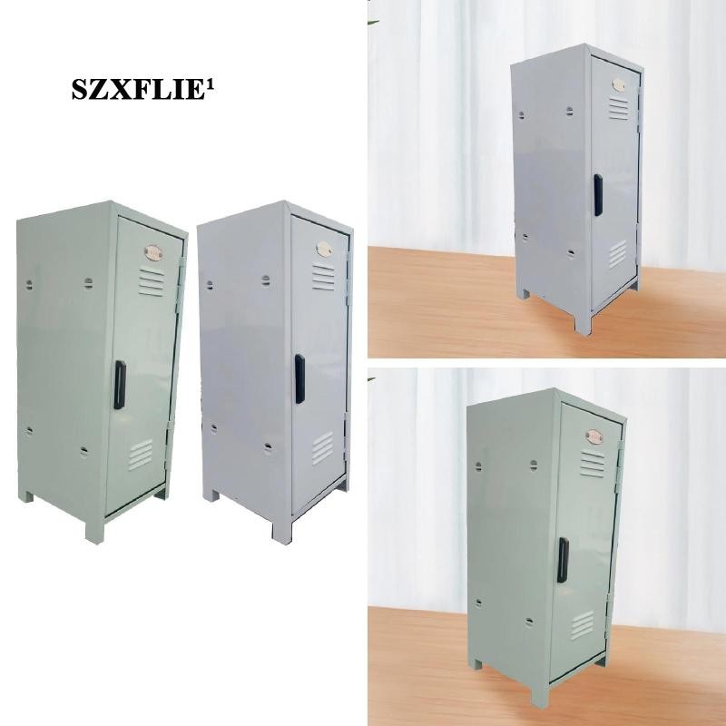 [Szxflie1] Mini Locker Cabinet Desktop Cosmetic Organizer for Bedroom ...