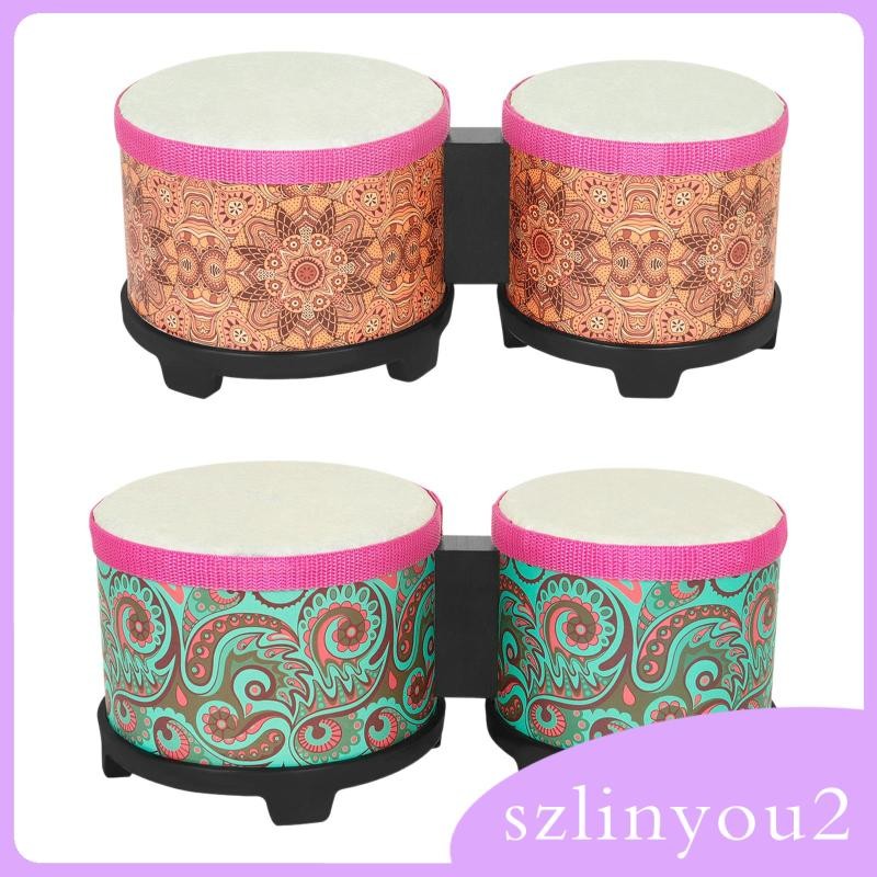[szlinyou2] Bongo Drum 5'' and 6'' Set Bongo Drum Set for Children ...