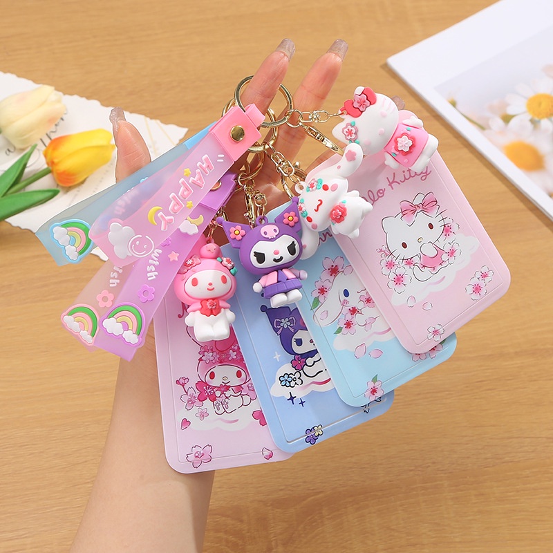 Sanrio Card Holder Cinnamoroll Bank Card Keychain Card Case Meal Card