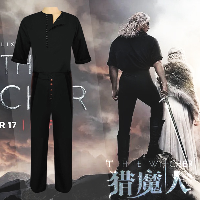 Demon Hunter cos costume Geralt Full Set Movie cosplay C costume