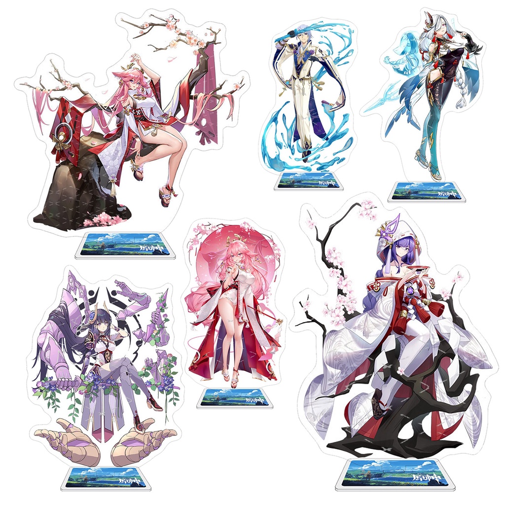 REOZIGN Genshin Impact Figure Yae Miko Statua 20 Cm – PVC Da Collezione, Giocattolo Per Fan Anime