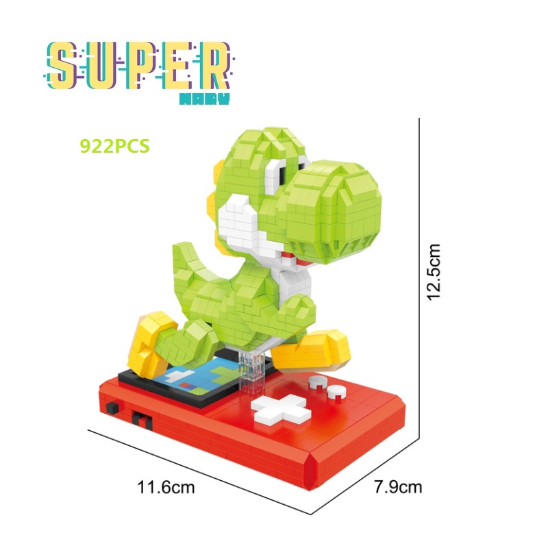 Mini Blocks Cute Super Mario Nanoblock Yoshi Building Toys Cartoon Kids ...