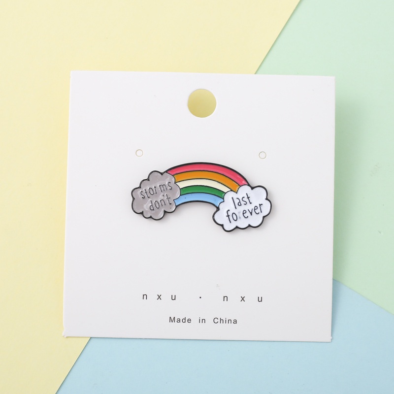 [Rainbow] Slidable Personalized Social Battery Enamel Brooch MY SOCIAL ...