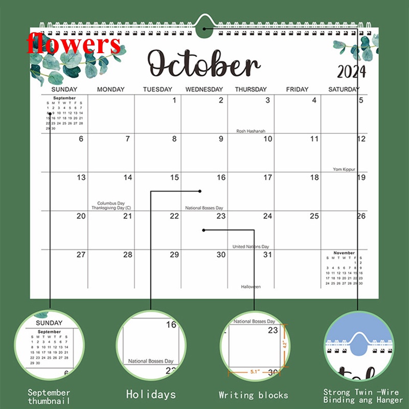 FLOWERS Wall Calendar From January 2025 To June 2025, Month To View