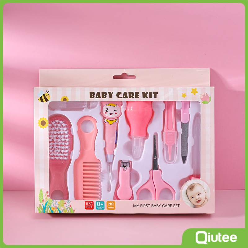 10pcs Baby Care Kit Baby Nail Trimmer Grooming Kit Portable Newborn Baby  Nail Clipper Safety Set