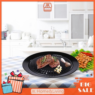 Korean Style BBQ Grill Pan, BBQ Plate Korean BBQ Non-Stick Grilling Pan  with Maifan Coated Surface Barbecue Plate for Home Indoor Outdoor Grilling  BBQ