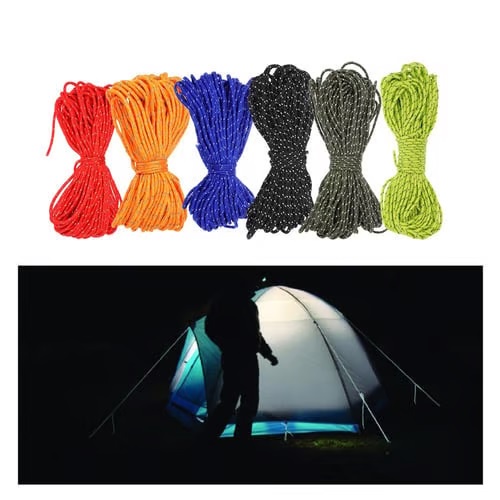Camping Tent Reflective Guyline Rope 20m / 50m Outdoor Tarp Awning Tent