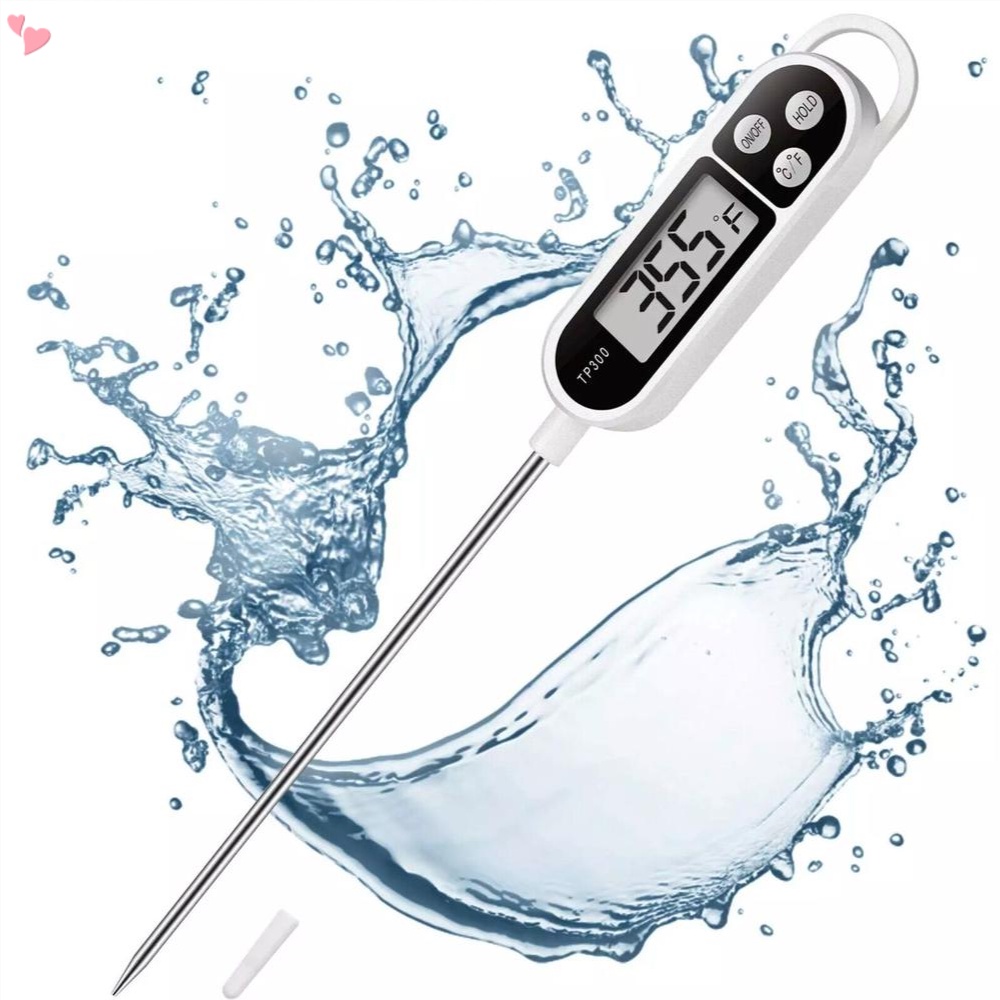 Instant Read Digital Meat Thermometer for Food, Bread Baking, Water and