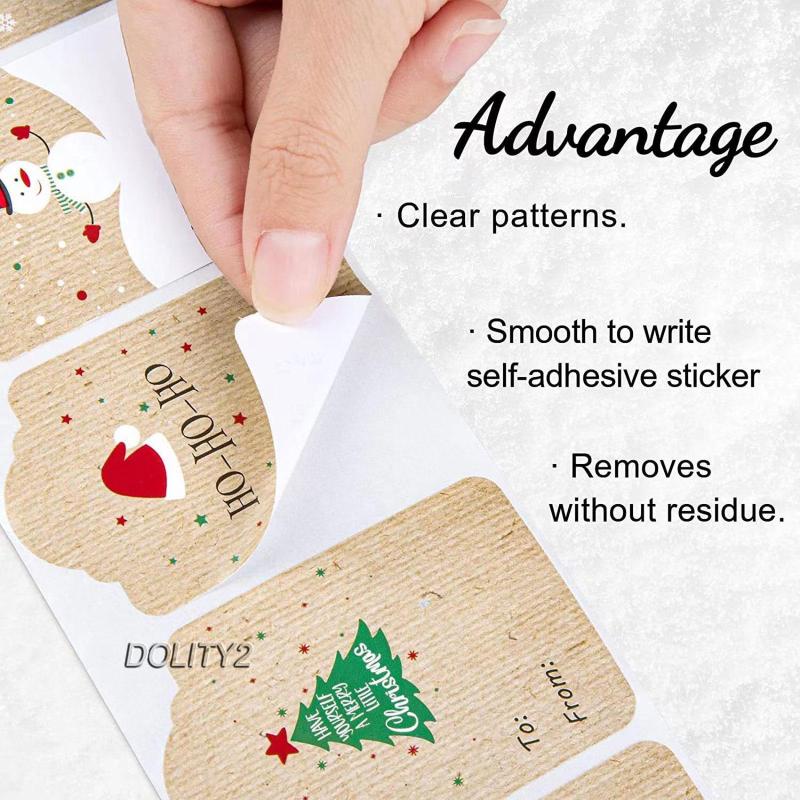 [Dolity2] 300 Pieces Christmas Gift Tags Gift Name Tags Ornament to and