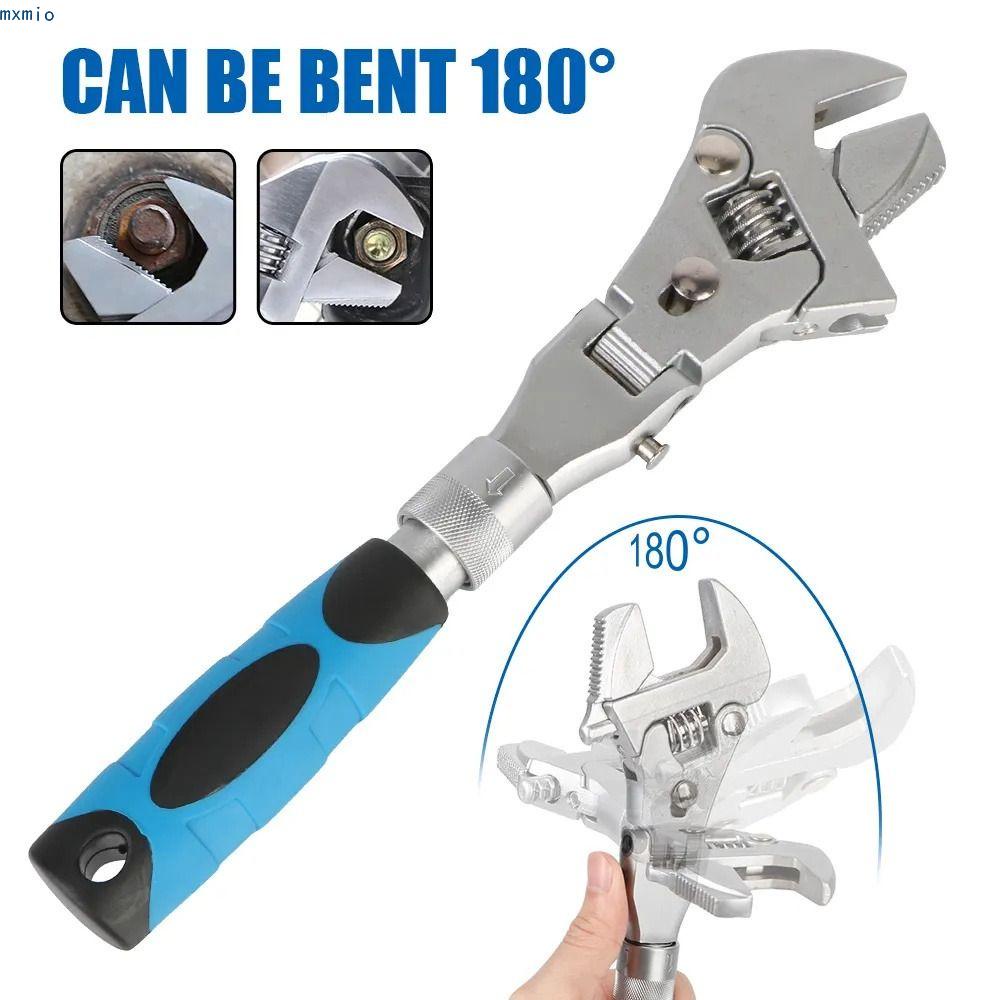 MXMIO Ratcheting Wrench, 180 Degree Folding Torque Wrench, Universal 10