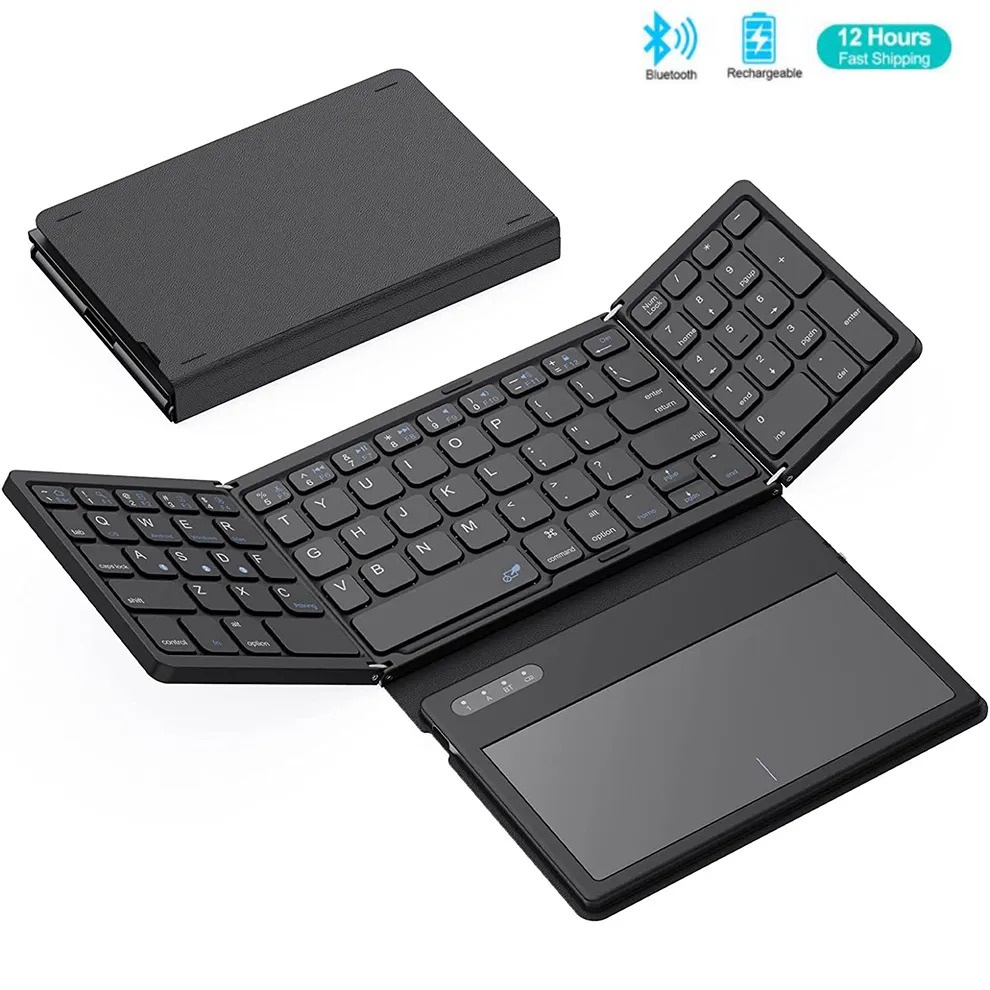 Bluetooth Foldable Keyboard With Touchpad