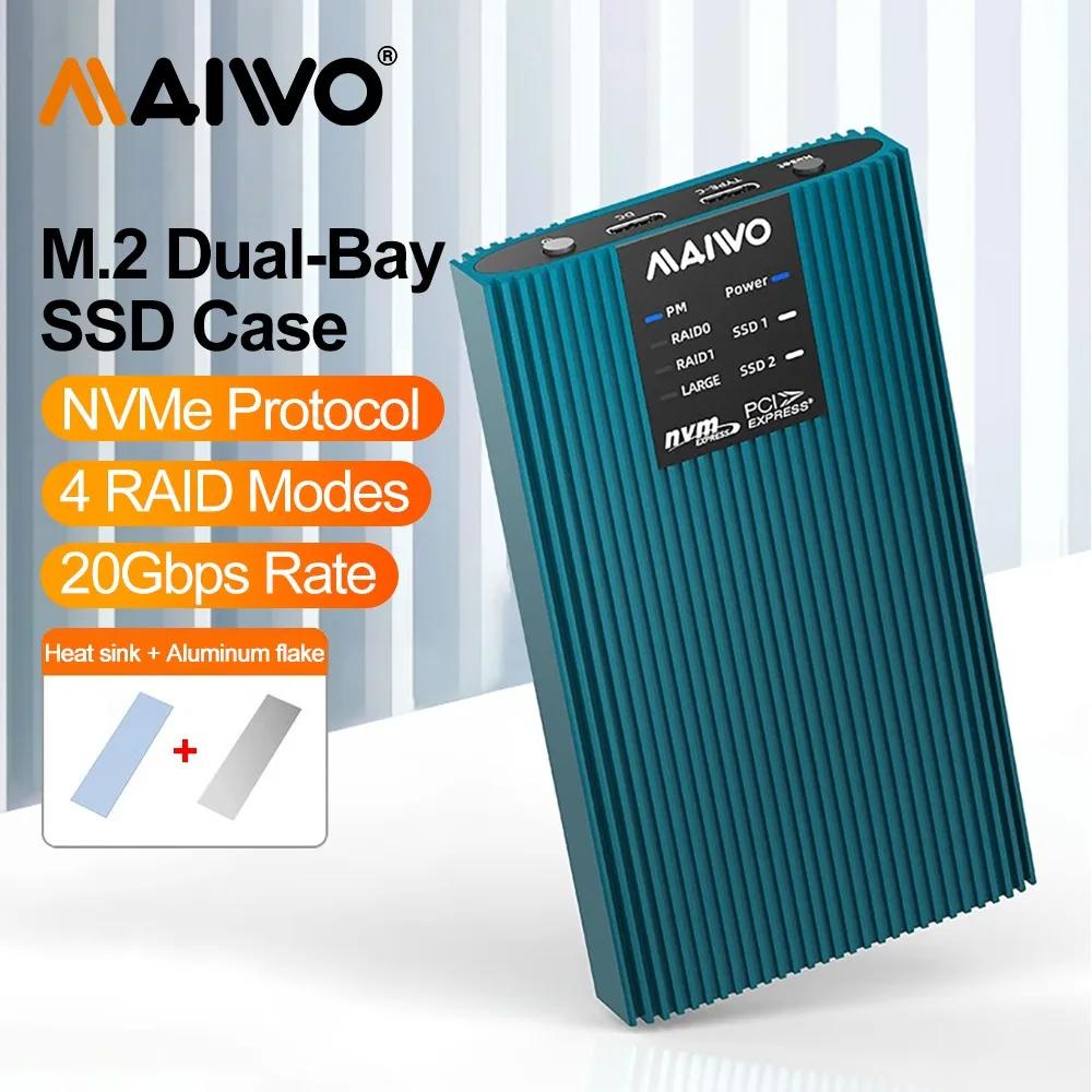 MAIWO M.2 Nvme Solid State Drive Box Type-C External Hard Drive Reader ...