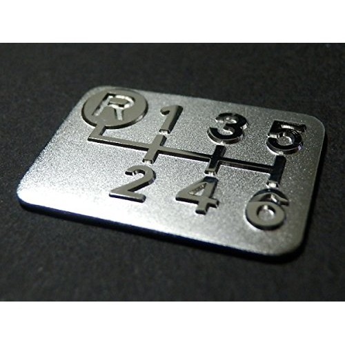 Tuningfan Plated Shift Pattern Plate Upper Left Reverse for 6MT cars ...