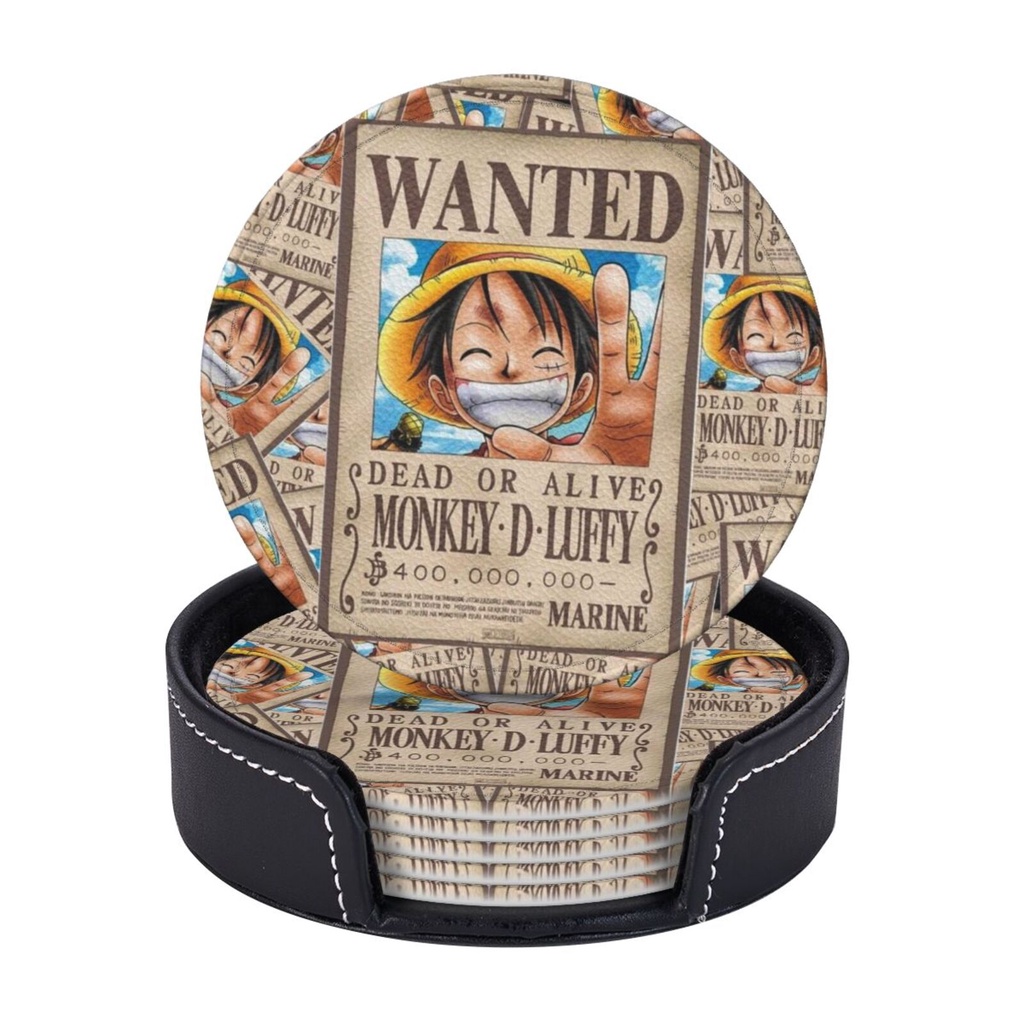 (6Pcs) One Piece Heat Resistant Round Leather Coasters,Leather Coasters