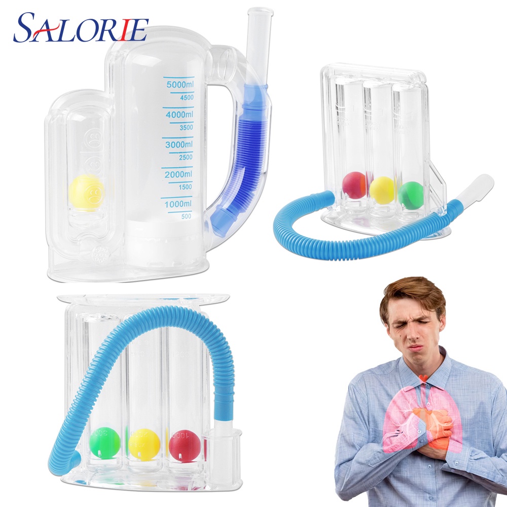 Salorie 3 Balls Incentive Spirometry Deep Breathing Exerciser Respiratory Spirometer Personal