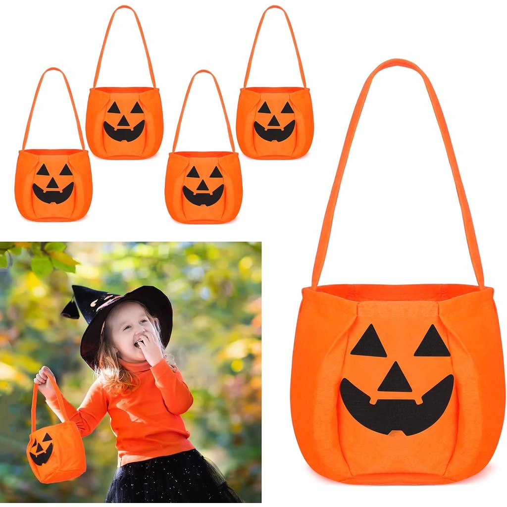 Halloween Trick Or Treat Bags Pumpkin Ghost Candy Bag Tote Bag Candy ...