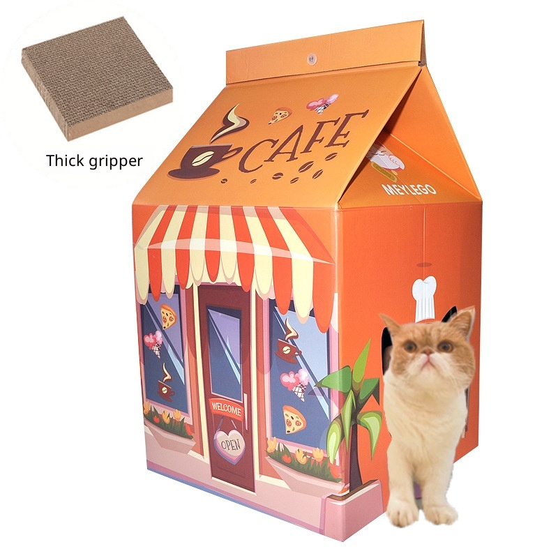 Corrugated Paper Cat Litter Car Cat Claw Grinding Playhouse Carton Cat