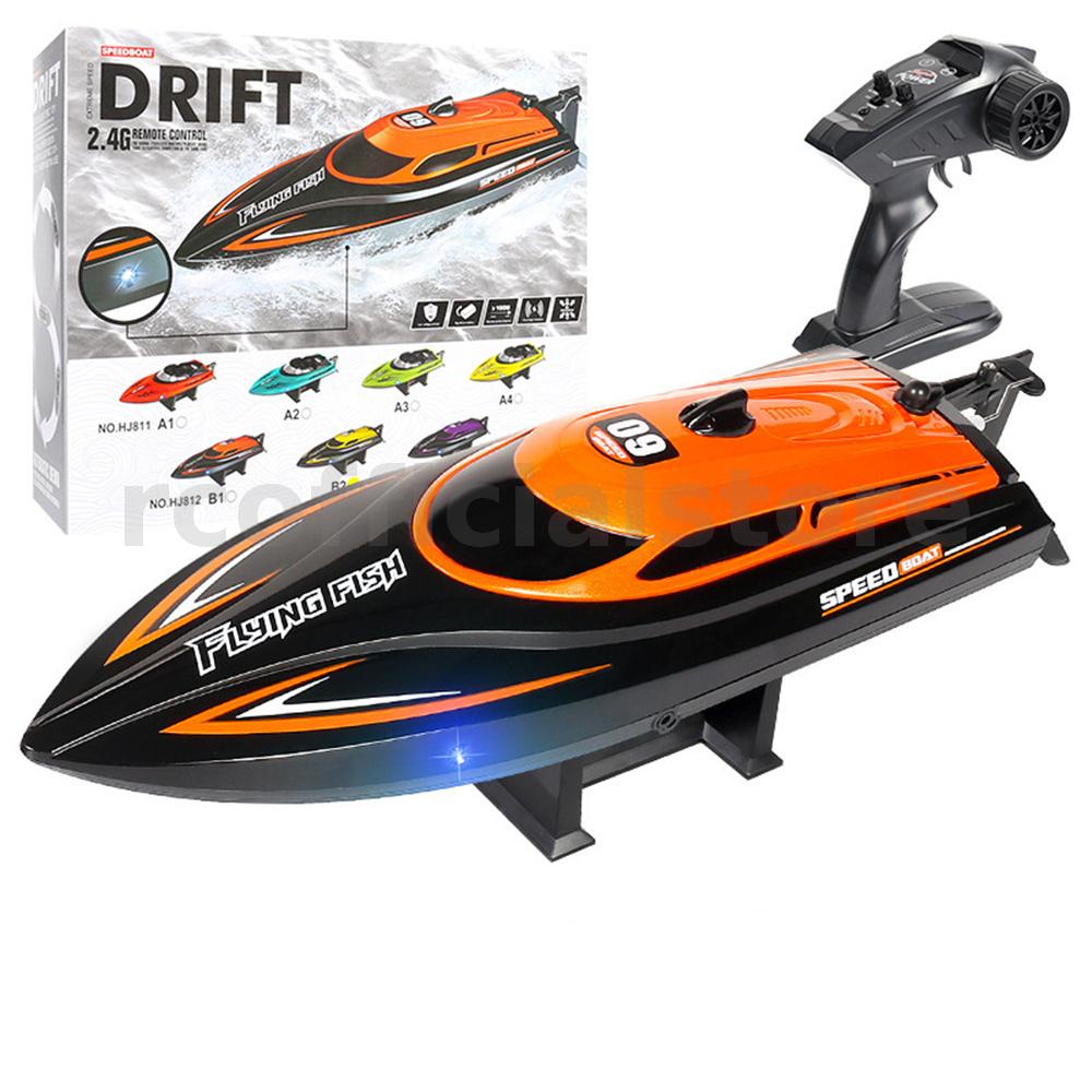 HXJRC HJ812 4CH RC Boat High Speed LED Light Speedboat