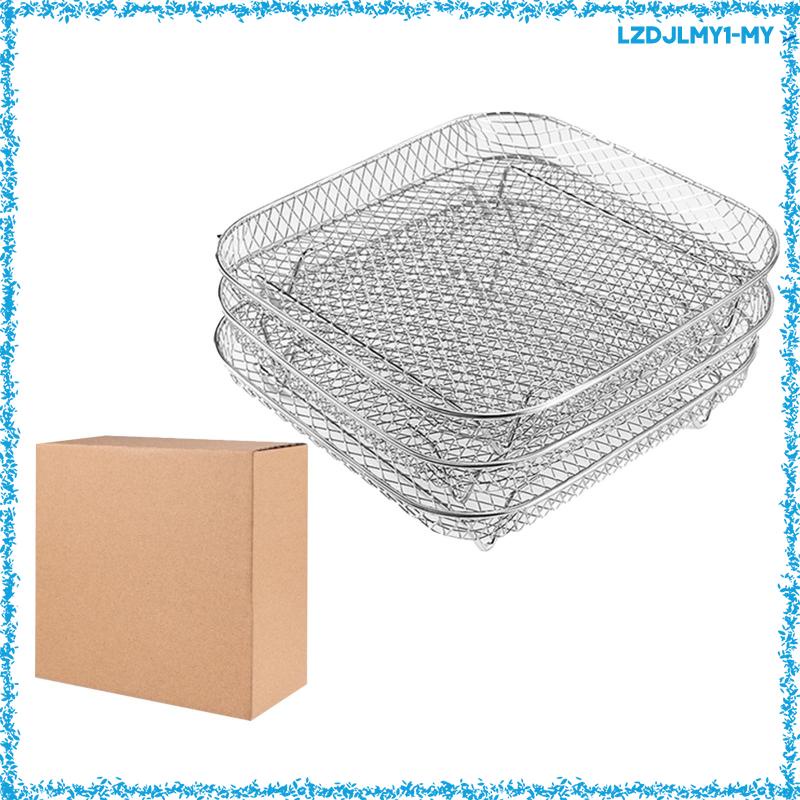 [LzdjlmybeMY] 3x Air Fryer Rack Meats Roasting Basket Support Drying