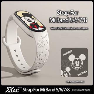Snoopy Strap for Xiaomi Mi Band 6 5 4 3 Bracelet Strap Women Men Correa for