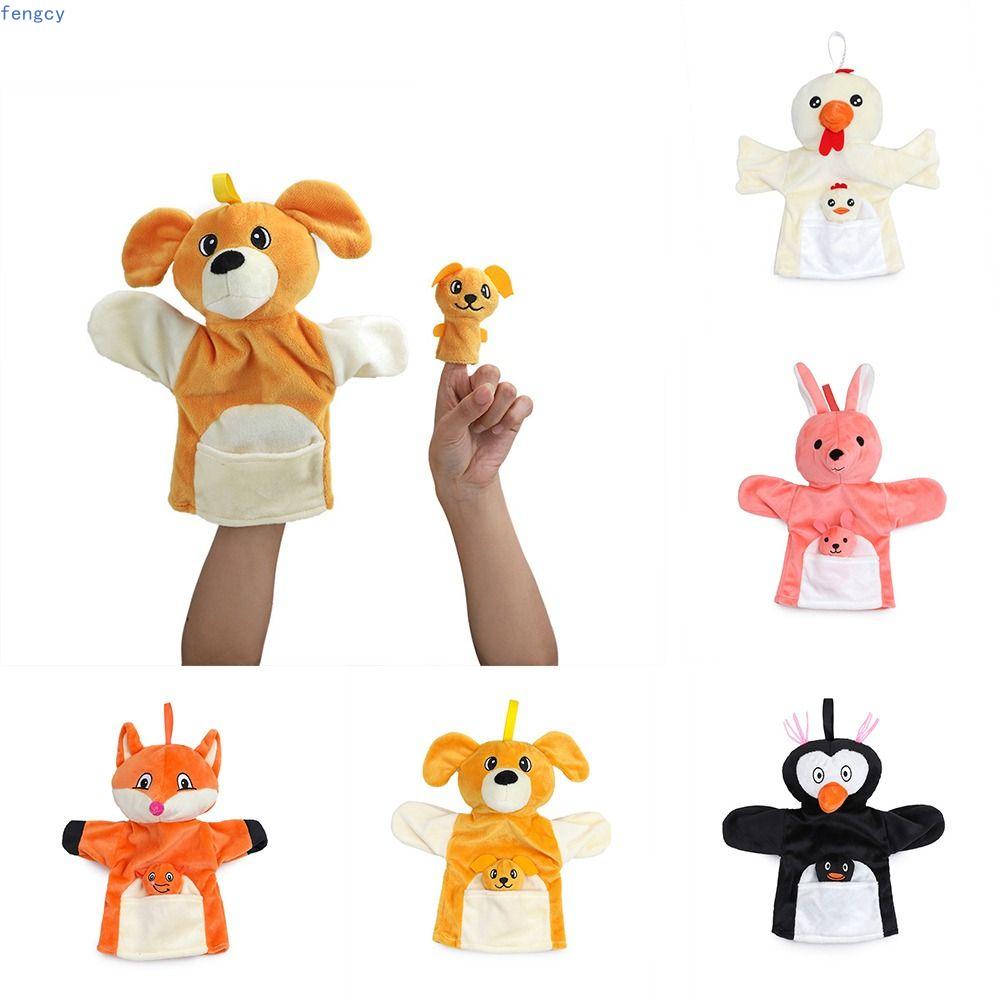 FENGCY Children's Hand Puppet, ParentChild Plush Animal Puppet, Cute