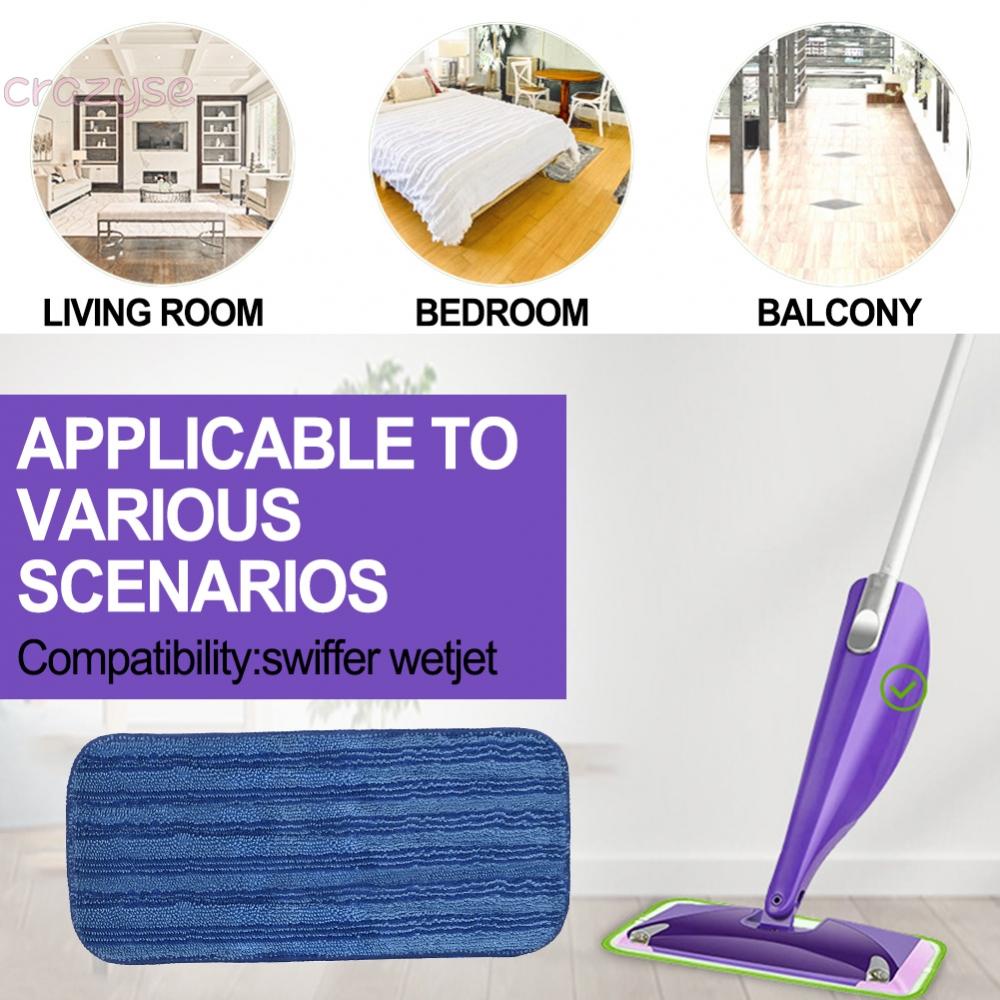 Reusable Blue Mop Pads For Swiffer Wet Jet Mop 4/6 Pack Washable