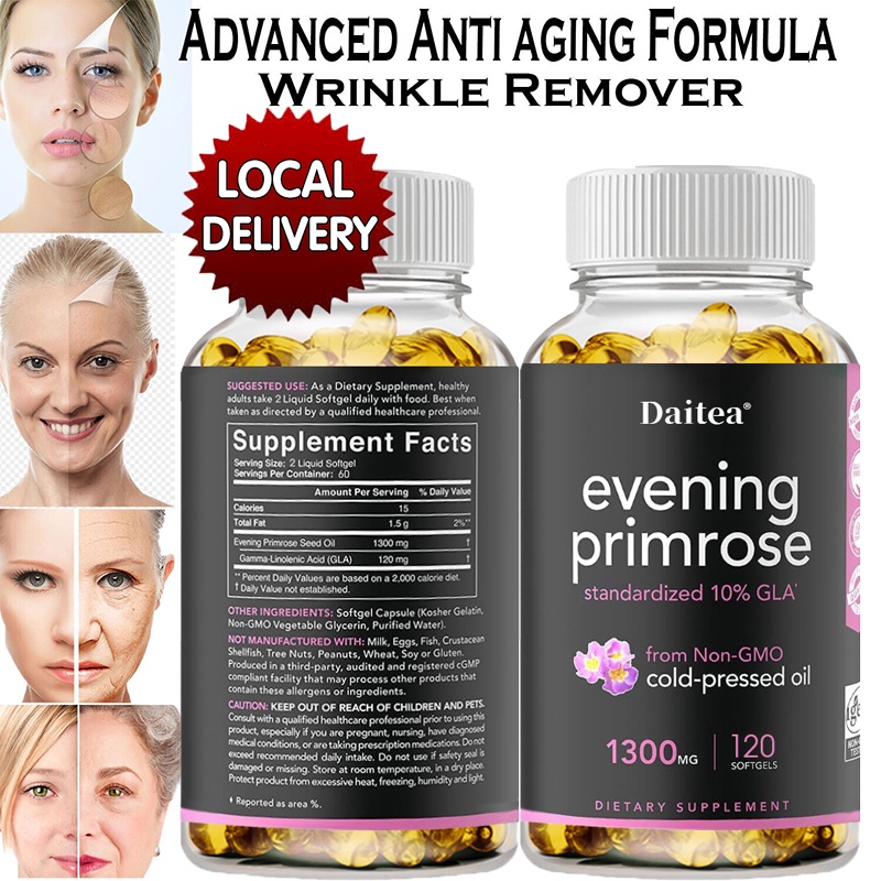 Cold Pressed Evening Primrose Oil NonGMO, Balances Women's Endocrine