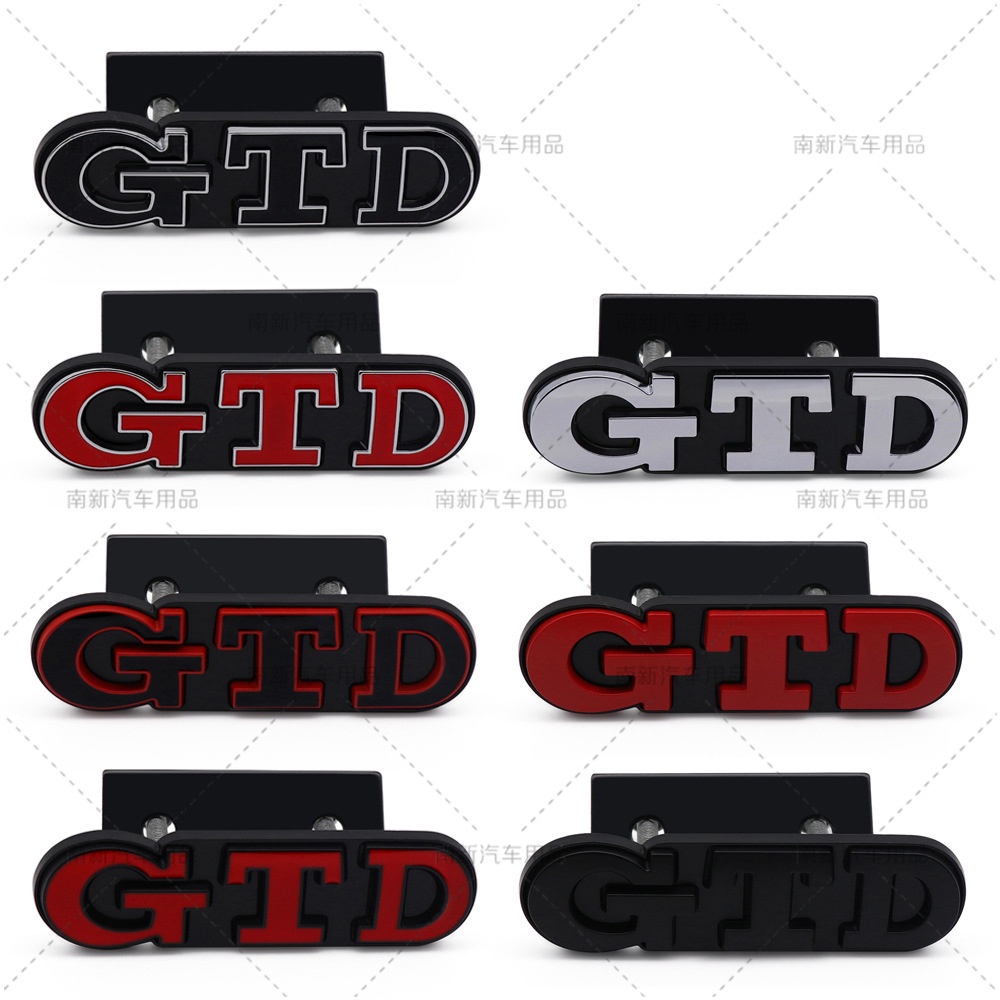 Volkswagen GTD Front Grille Emblem Retrofitting Metal Car Front Logo ...