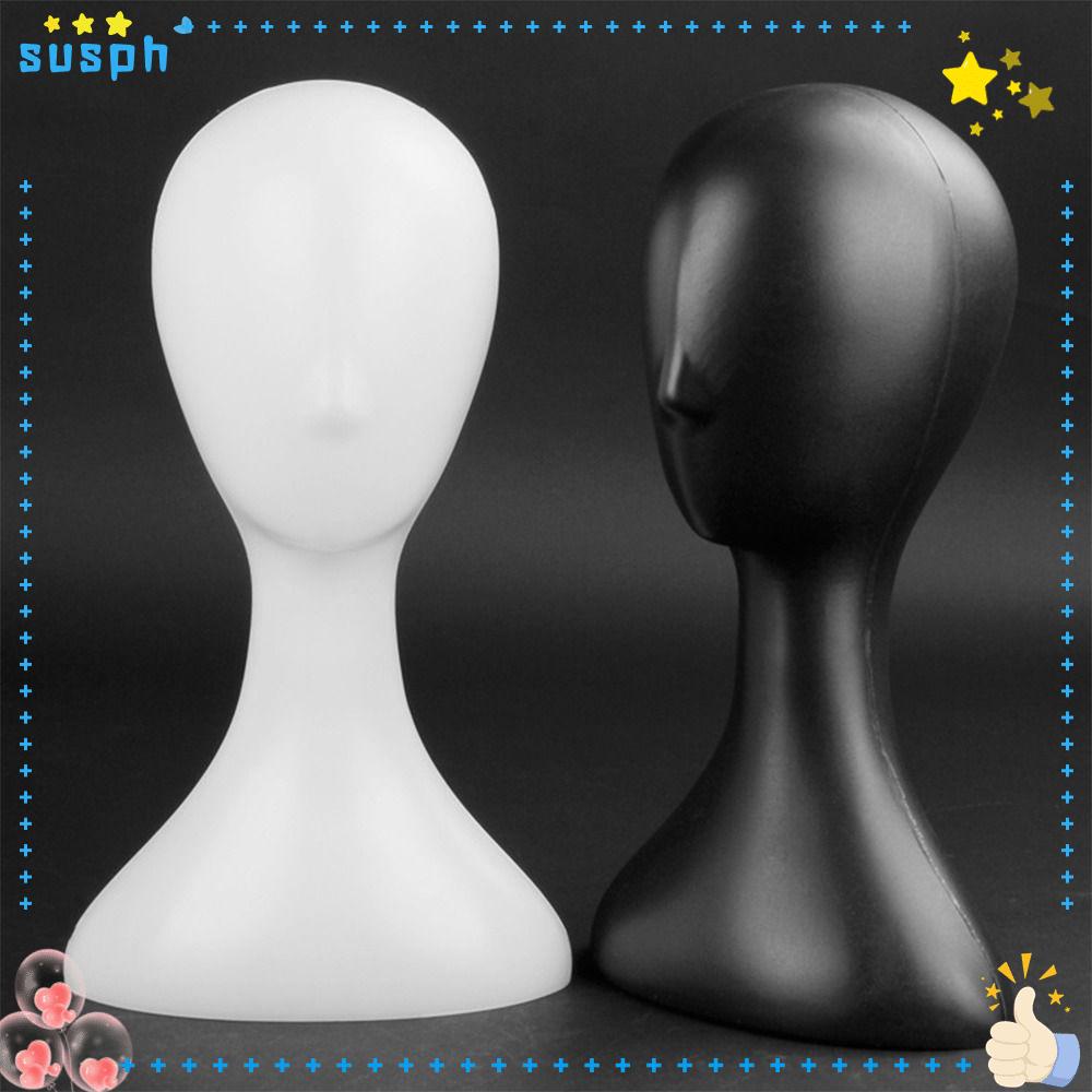 SUSPH Head Model White Portable Display stand Rack Wide Dummy Wig Home