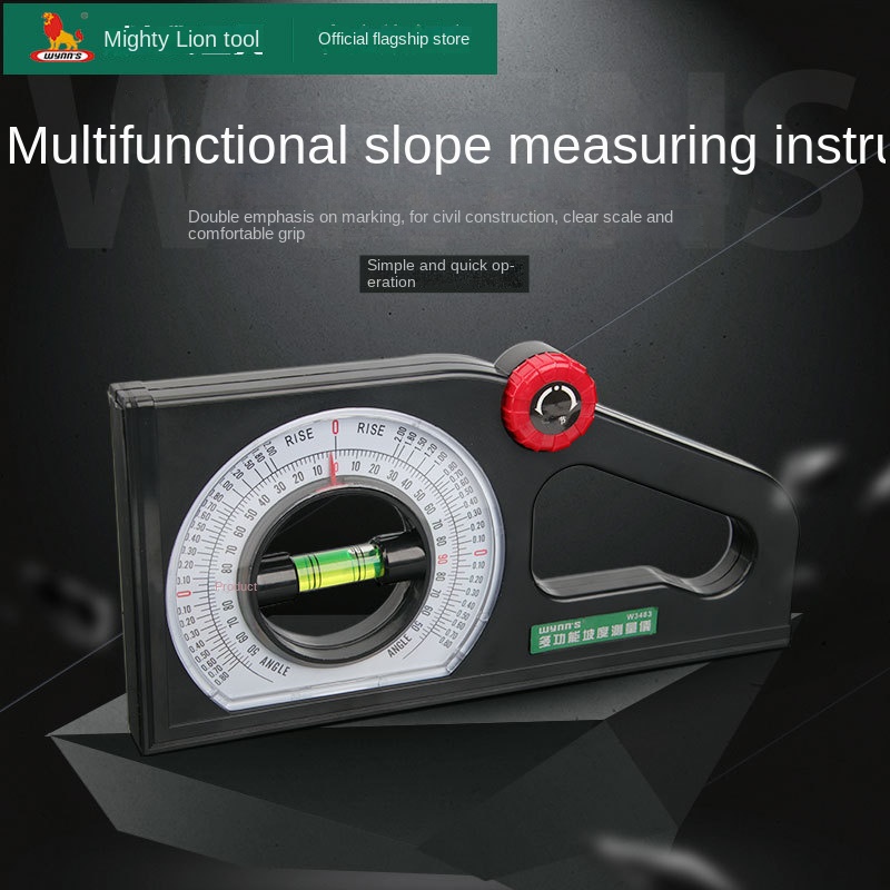 Wynnn's Slope Measuring Instrument Multifunctional Inclinograph Angle Ruler Spirit Level Angle