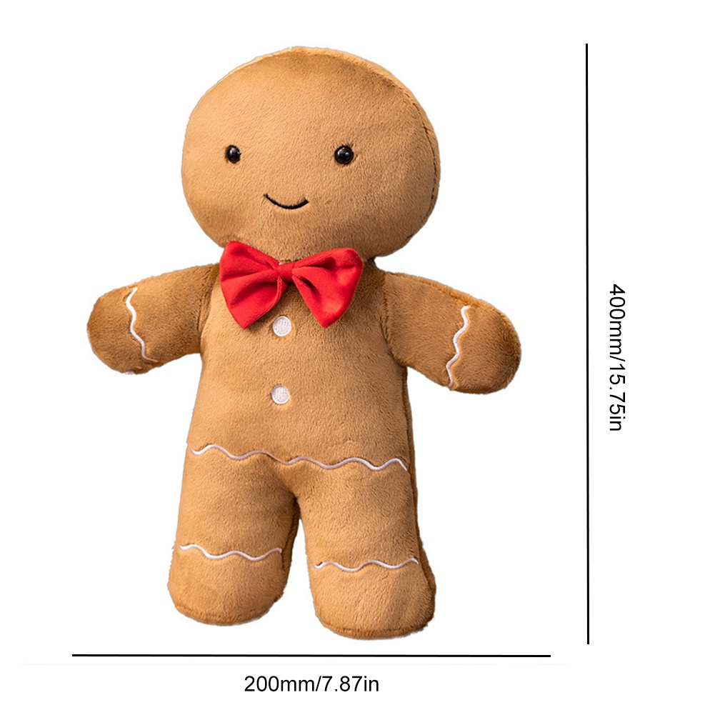 infinijun.ph 40cm Adorable Ginger Bread Toys Party Supplies Gingerbread Plush Toy for 6 Kids Shopee Philippines