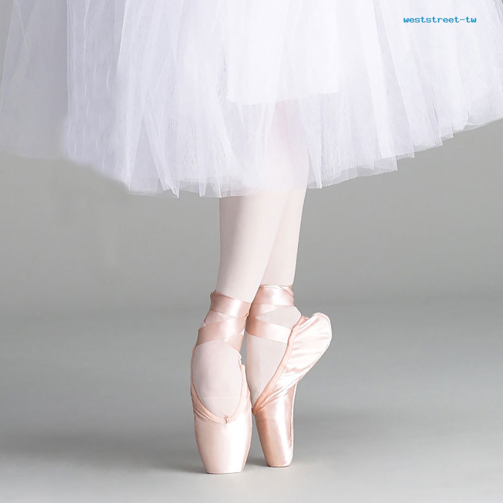 WT Professional Women Ballet Practice Pointe Flat Sole Dance Shoes with Ribbons Shopee Philippines